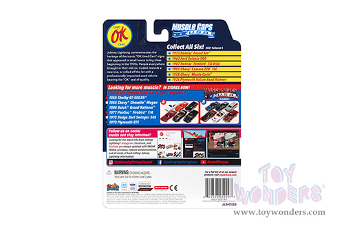 Round 2 Johnny Lightning - Muscle Cars U.S.A. 2021 Release 4 Set A | Pontiac&reg; Firebird&reg; Trans Am WS6 - OK Used Cars (1997, 1/64 scale diecast model car, Bright Red) JLSP194/24A