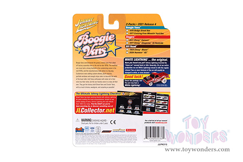 Round 2 Johnny Lightning - 2-Packs 2021 Release 4 Set B - Boogie Vans (1/64 scale diecast model car, Asstd.) JLSP219/24B