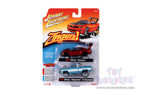 Round 2 Johnny Lightning - 2-Packs 2021 Release 4 Set A - Zingers (1/64 scale diecast model car, Asstd.) JLSP221/24A