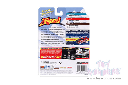 Round 2 Johnny Lightning - 2-Packs 2021 Release 4 Set A - Zingers (1/64 scale diecast model car, Asstd.) JLSP221/24B