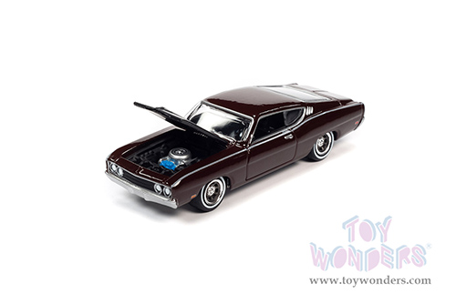 Round 2 Johnny Lightning - Classic Gold 2022 Release 1 Set B | Ford Torino Talladega (1969, 1/64 scale diecast model car, Royal Maroon) JLSP222/24B