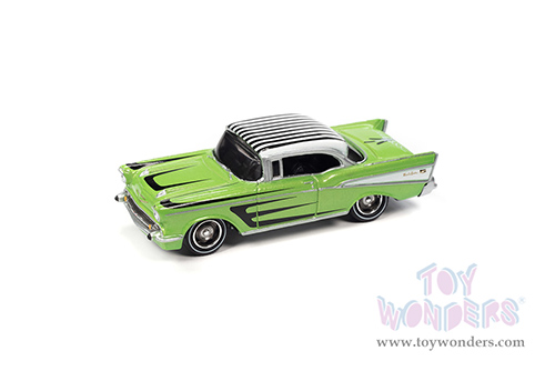 Round 2 Johnny Lightning - Street Freaks 2022 Release 1 Set A | Chevrolet® Bel Air® - Kustomized (1957, 1/64 scale diecast model car, Lime Metallic) JLSP230/24A