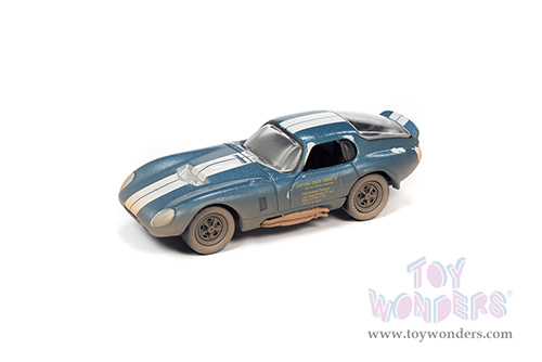 Round 2 Johnny Lightning - Street Freaks 2022 Release 1 Set A | Shelby Cobra Daytona - Barn Finds&reg; (1964, 1/64 scale diecast model car, Viking Blue Metallic w/Dusty Effect) JLSP231/24A