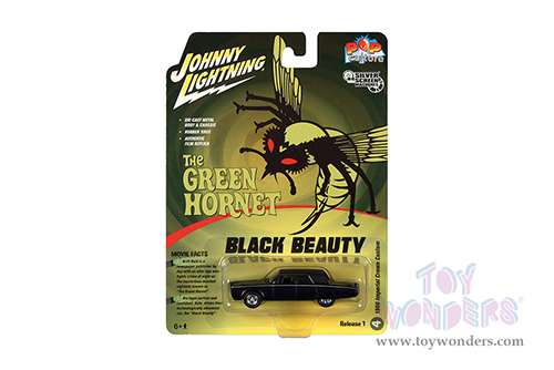 Round 2 Johnny Lightning - Pop Culture Series | The Green Hornet Chrysler Imperial Crown Custom (1966, 1/64 scale diecast model car, Black) JLSP237/24