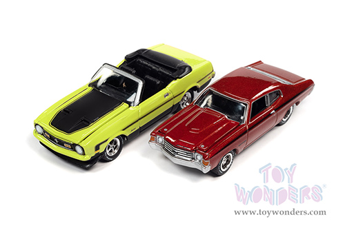 Round 2 Johnny Lightning - 2-Packs 2022 Release 1 Set A - Class of 1972 (1/64 scale diecast model car, Asstd.) JLSP242/24A