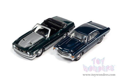 Round 2 Johnny Lightning - 2-Packs 2022 Release 1 Set B - Class of 1972 (1/64 scale diecast model car, Asstd.) JLSP242/24B