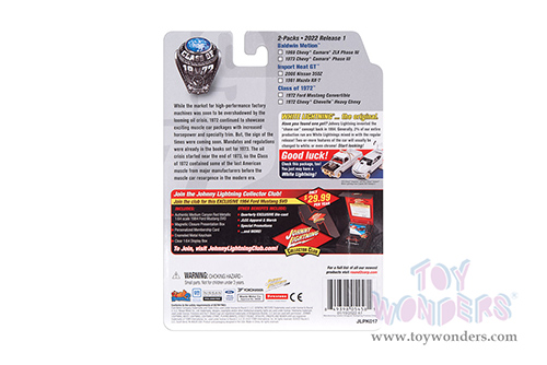 Round 2 Johnny Lightning - 2-Packs 2022 Release 1 Set B - Class of 1972 (1/64 scale diecast model car, Asstd.) JLSP242/24B