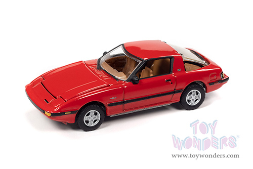 Round 2 Johnny Lightning - Classic Gold 2022 Release 2 Set B | Mazda RX-7 (1982, 1/64 scale diecast model car, Sunrise Red) JLSP244/24B