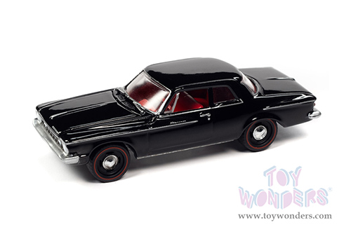 Round 2 Johnny Lightning - Classic Gold 2022 Release 2 Set A | Plymouth Savoy Max Wedge (1962, 1/64 scale diecast model car, Silhouette Black) JLSP248/24A