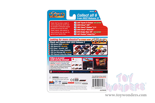 Round 2 Johnny Lightning - Classic Gold 2022 Release 3 Set B | Chevy&reg; SSR&trade; (2005, 1/64 scale diecast model car, Torch Red/White stripes) JLSP279/24B MAP: $7.99