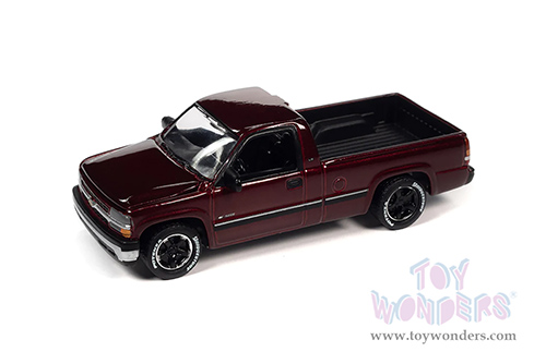 Round 2 Johnny Lightning - Classic Gold 2022 Release 3 Set B | Chevy&reg; Silverado&trade; Pickup (2002, 1/64 scale diecast model car, Cherry Red) JLSP281/24B MAP: $7.99