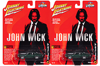 Round 2 Johnny Lightning - Pop Culture Series | Chevrolet® Chevelle® SS™ - John Wick® (1970, 1/64 scale diecast model car, Forest Green/White stripes) JLSP373/24 MAP: $10.99