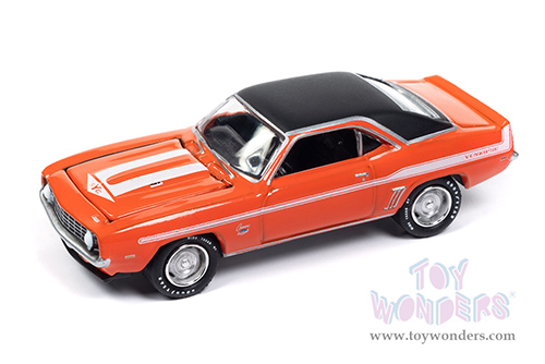 Round 2 Johnny Lightning - Chevrolet® Yenko® Camaro® "Mecum Auctions" (1969, 1/64 scale diecast model car, Hugger Orange) JLSP376/24
