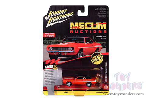 Round 2 Johnny Lightning - Chevrolet® Yenko® Camaro® "Mecum Auctions" (1969, 1/64 scale diecast model car, Hugger Orange) JLSP376/24