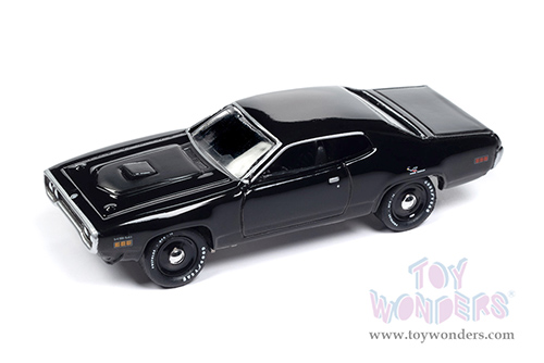 Round 2 Johnny Lightning - Plymouth Road Runner "Mecum Auctions" (1971, 1/64 scale diecast model car, Gloss Black) JLSP377/24