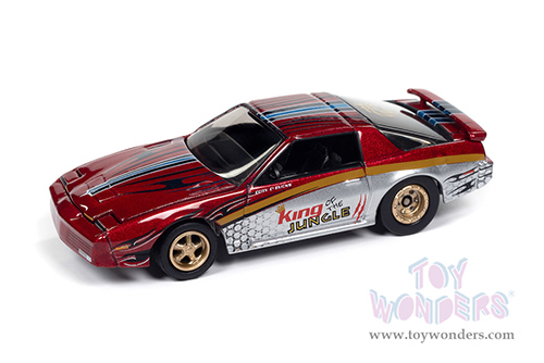 Round 2 Johnny Lightning - Muscle Cars U.S.A. | Pontiac® Firebird® GTA "King of the Jungle" (1987, 1/64 scale diecast model car, Metallic Red w/Silver & Gold) JLSP385/24A MAP: $9.49