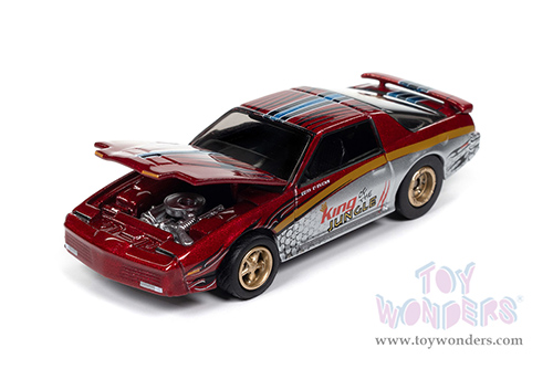 Round 2 Johnny Lightning - Muscle Cars U.S.A. | Pontiac® Firebird® GTA "King of the Jungle" (1987, 1/64 scale diecast model car, Metallic Red w/Silver & Gold) JLSP385/24A MAP: $9.49