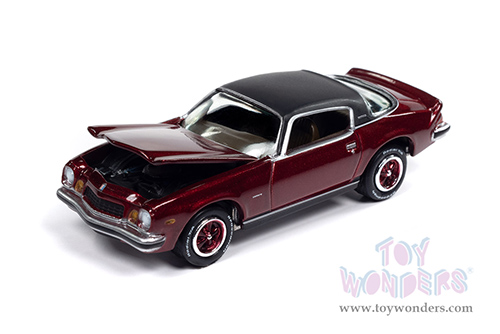 Round 2 Johnny Lightning - Classic Gold Collection | Chevy® Camaro® LT (1975, 1/64 scale diecast model car, Dark Red Poly w/Flat Black Roof) JLSP390/24A MAP: $9.49