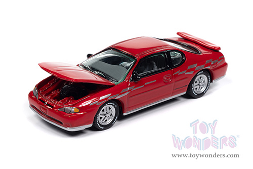 Round 2 Johnny Lightning - Classic Gold Collection | Chevy® Monte Carlo™ SS™ (2000, 1/64 scale diecast model car, Torch Red w/Silver Checkered Flag Side Stripe) JLSP391/24A MAP: $9.49