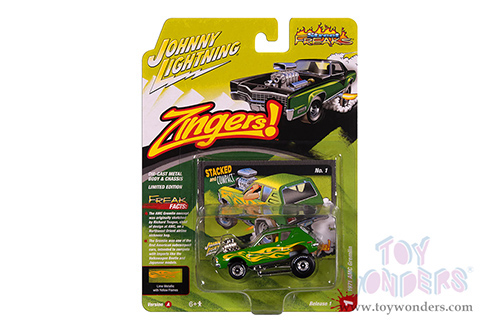 Round 2 Johnny Lightning - Street Freaks | AMC Gremlin - Zingers!™ (1971, 1/64 scale diecast model car, Metallic Lime Green) JLSP402/24A MAP: $9.49