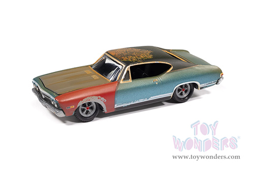 Round 2 Johnny Lightning - Street Freaks | Chevrolet® Chevelle™ SS™ 396 (Weathered) - Project in Progress™ (1968, 1/64 scale diecast model car, Tripoli Turquoise) JLSP404/24B MAP: $8.99
