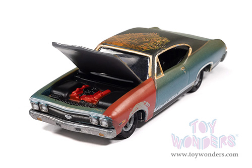 Round 2 Johnny Lightning - Street Freaks | Chevrolet® Chevelle™ SS™ 396 (Weathered) - Project in Progress™ (1968, 1/64 scale diecast model car, Tripoli Turquoise) JLSP404/24B MAP: $8.99