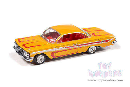 Round 2 Johnny Lightning - Street Freaks | Chevrolet® Impala™ SS™ - Scrapin’™ (1961, 1/64 scale diecast model car, Metallic Yellow w/Red) JLSP406/24A MAP: $9.49