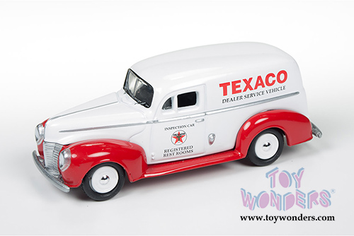 Round 2 Johnny Lightning - Texaco Ford Delivery Van (1940, 1/64 scale diecast model car, White w/Red) JLTX001/24