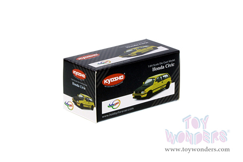Kyosho - Honda Civic (1/64 scale diecast model car, Yellow/Black) K07018H1YL