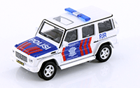 Show product details for Kyosho - Mercedes-Benz G 55 AMG Polisi Traffic (1/64 scale diecast model car, White) K07021H3W