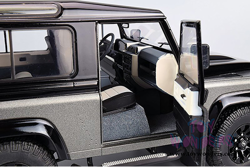 Kyosho - Land Rover Defender 90 Autobiography (1/18 scale diecast model car, Corris Gray/Santorini Black) K08901CGR