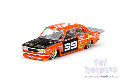 Mini GT - Kaido House | Datsun 510 Pro Street SK510 (Designed by Jun Imai) (1/64 scale diecast model car, Orange/Black) KHMG004OR