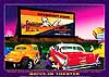 Tin Sign: Drive-In Theater with A Ford And Chevy Belair KO06