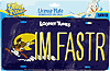L12066-Looney-Tunes-IM-FASTR-License-Plate