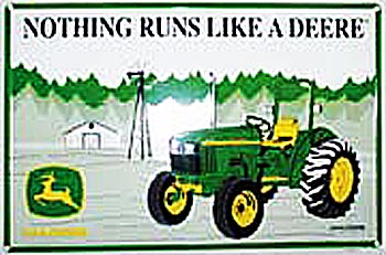 Tin Sign: Nothing Runs Like A Deere M386