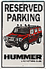 Show product details for Tin Sign: Hummer Parking Sign M592