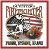 Show product details for Tin Sign: All American Outfitters Fire Fighter Sign O07
