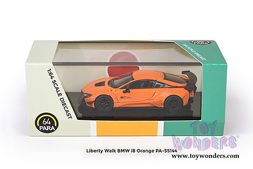 Paragon - BMW i8 Liberty Walk Hardtop (1/64 scale diecast model car, Orange) PA55144OR