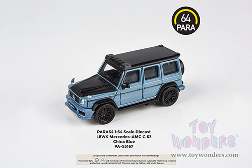 Paragon - Liberty Walk Mercedes-AMG G 63 (1/64 scale diecast model car, China Blue/Matte Black) PA55167BU
