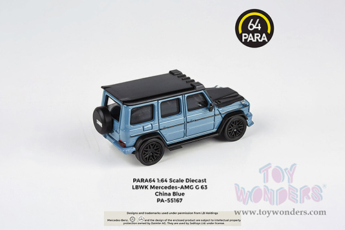 Paragon - Liberty Walk Mercedes-AMG G 63 (1/64 scale diecast model car, China Blue/Matte Black) PA55167BU