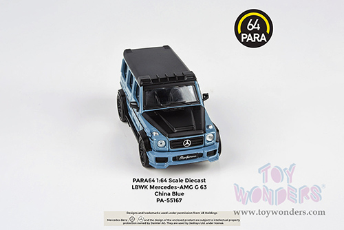 Paragon - Liberty Walk Mercedes-AMG G 63 (1/64 scale diecast model car, China Blue/Matte Black) PA55167BU