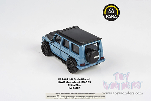Paragon - Liberty Walk Mercedes-AMG G 63 (1/64 scale diecast model car, China Blue/Matte Black) PA55167BU