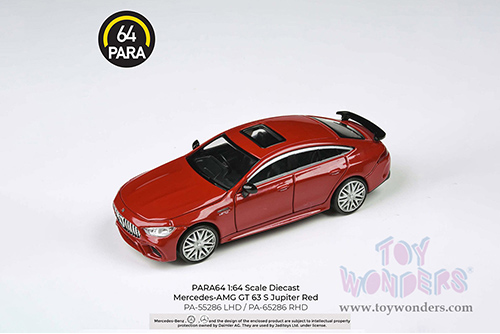 Paragon - Mercedes AMG GT 63 S (1/64 scale diecast model car, Jupiter Red) PA55286R