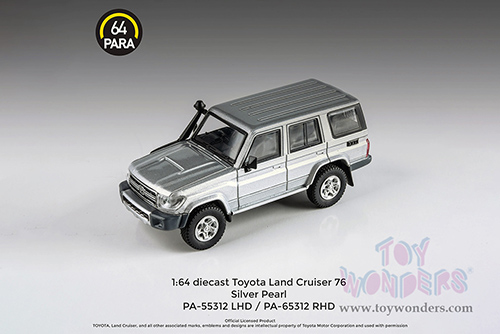 Paragon - Toyota Land Cruiser LC76 (2007, 1/64 scale diecast model car, Silver Pearl) PA55312SV