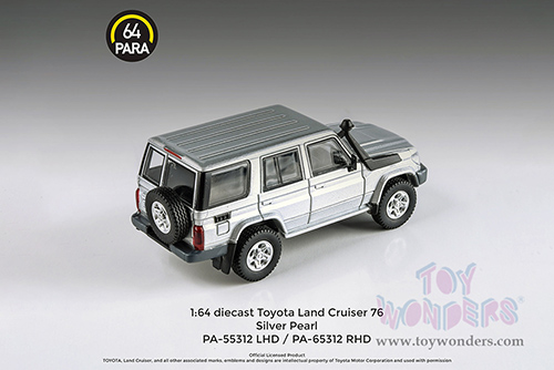 Paragon - Toyota Land Cruiser LC76 (2007, 1/64 scale diecast model car, Silver Pearl) PA55312SV