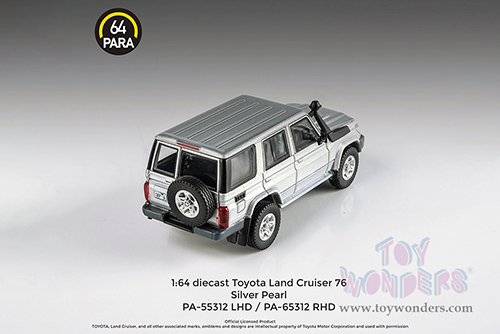 Paragon - Toyota Land Cruiser LC76 (2007, 1/64 scale diecast model car, Silver Pearl) PA55312SV
