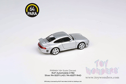 Paragon - RUF CTR2 (1/64 scale diecast model car, Silver) PA55371SV