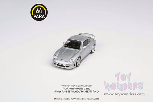 Paragon - RUF CTR2 (1/64 scale diecast model car, Silver) PA55371SV