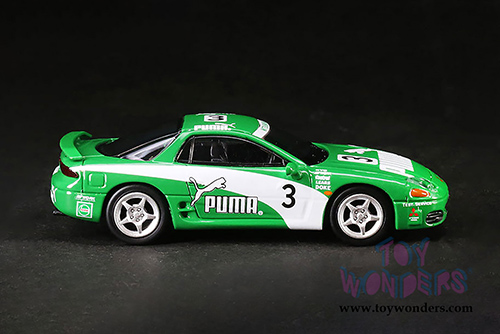 Paragon - Mitsubishi 3000GT GTO PUMA Hardtop (1/64 scale diecast model car, Green/White) PA65134PU