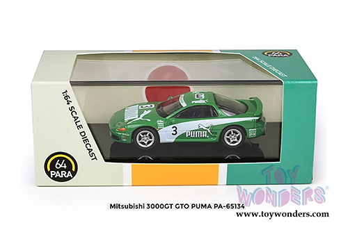 Paragon - Mitsubishi 3000GT GTO PUMA Hardtop (1/64 scale diecast model car, Green/White) PA65134PU